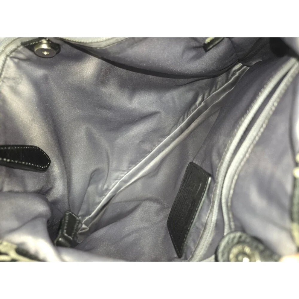 Coach 15510 Ashley Gathered Carryall Satchel Black White Signature EUC